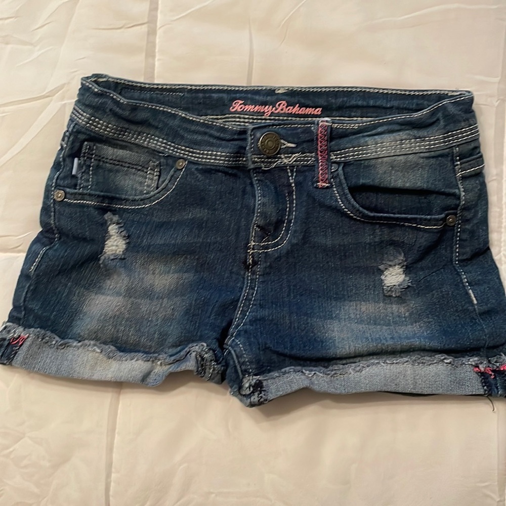 Tommy Bahama size 7 jean shorts kids girls